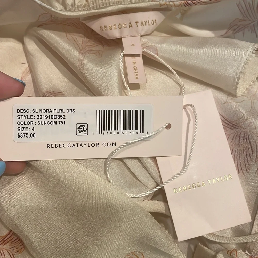 NORA FLORAL SILK SLEEVELESS A-LINE DRESS IN SUNSET COMBO - Picture 5 of 14